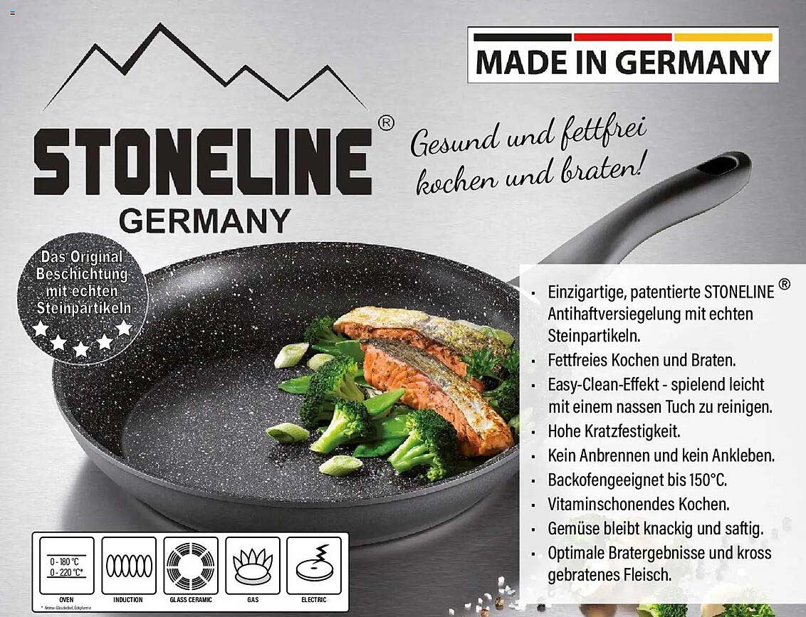 STONELINE® Pfanne - Gesund und fettfrei kochen und braten!