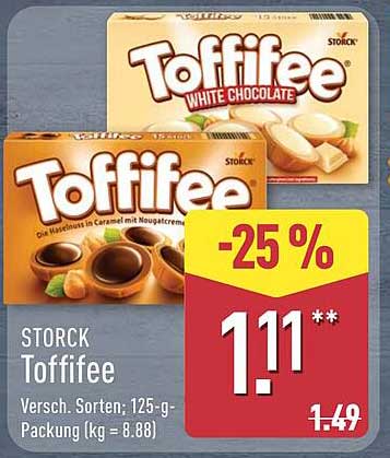 STORCK Toffifee - 125-g-Packung mit verschiedenen Sorten