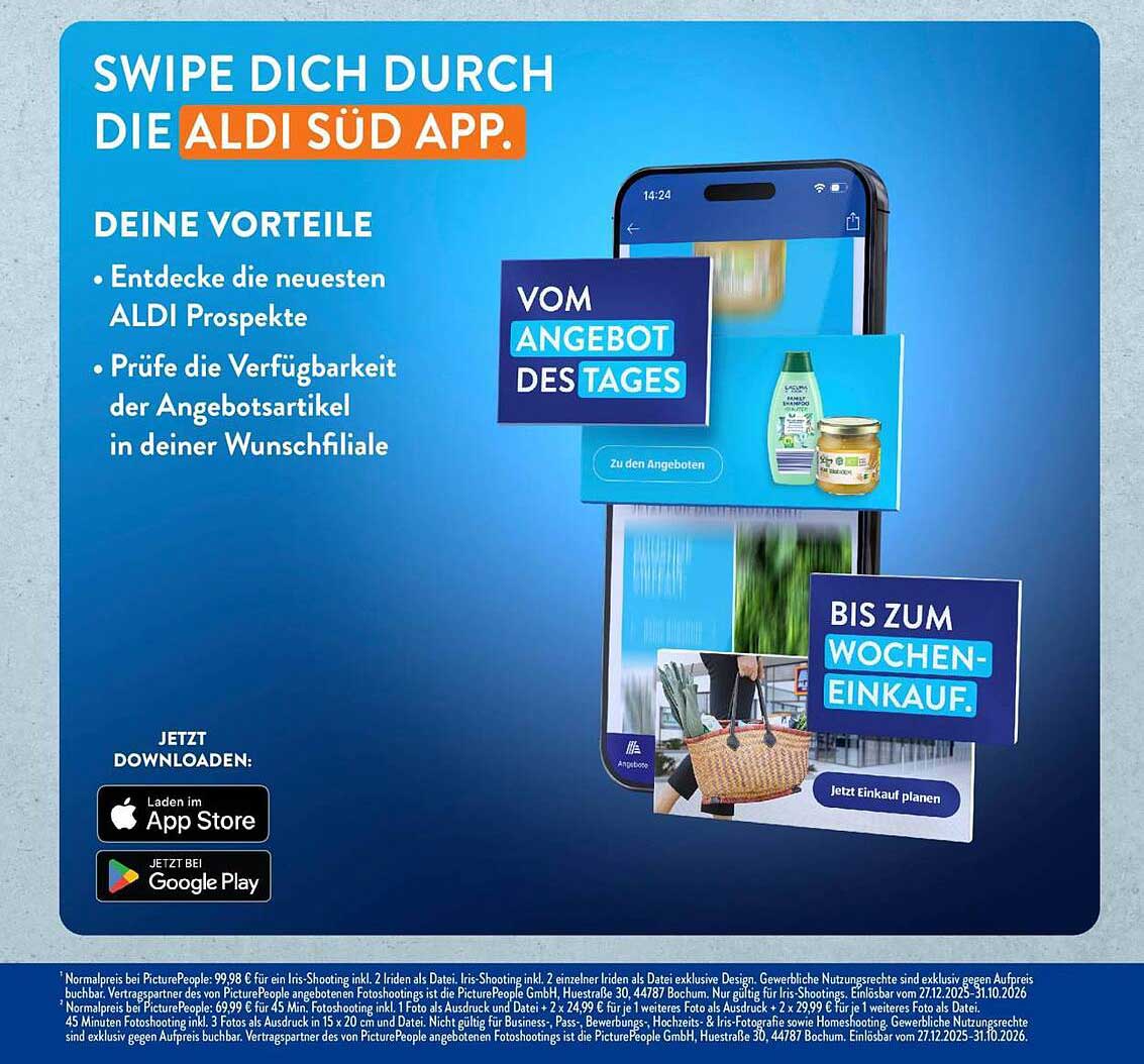 Swipe dich durch die ALDI Süd App