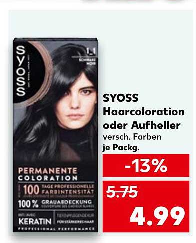 SYOSS Haarcoloration oder Aufheller - Verschiedene Farben je Packung