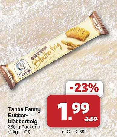 Tante Fanny Butter-Blätterteig 280-g-Packung