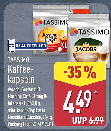TASSIMO Kaffee-Kapseln – Verschiedene Sorten