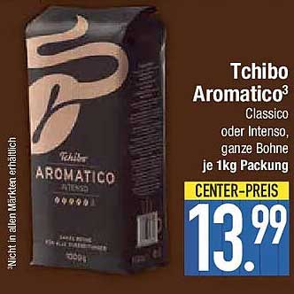 Tchibo Aromatico³ Classico oder Intenso, ganze Bohne je 1kg Packung