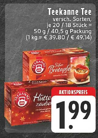 Teekanne Tee - Verschiedene Sorten