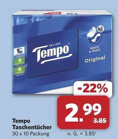 Tempo Taschentücher 30 x 10 Packung