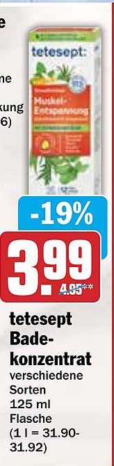 tetesept Badekonzentrat verschiedene Sorten 125 ml Flasche
