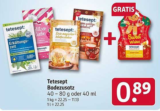 Tetesept Badezusatz 40 – 80 g oder 40 ml