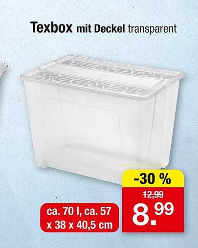Texbox mit Deckel transparent