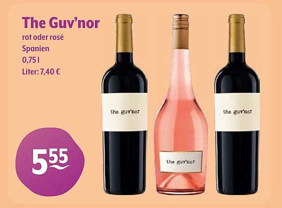 The Guv’nor rot oder rosé 0,75 l aus Spanien