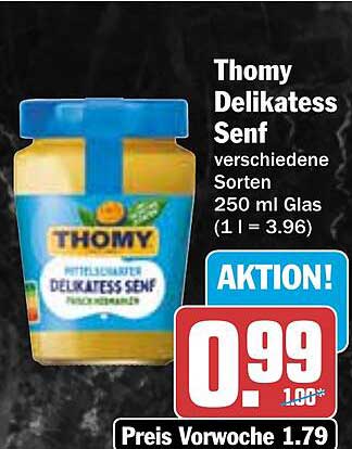 Thomy Delikatess Senf verschiedene Sorten 250 ml Glas