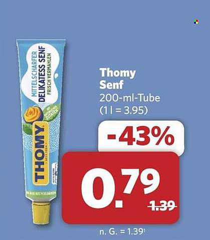 Thomy Senf 200-ml-Tube