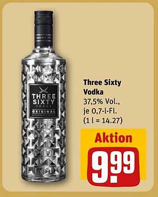 Three Sixty Vodka - 0,7 Liter für nur 9,99 €