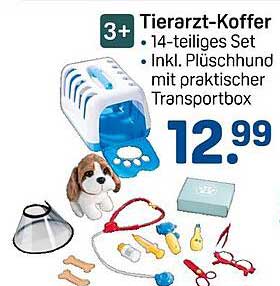 Tierarzt-Koffer – 14-teiliges Set inkl. Plüschhund mit praktischer Transportbox