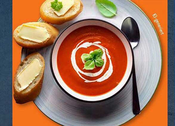 Tomatensuppe mit frischen Kräutern