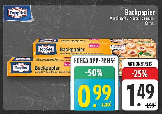 Toppits Backpapier 8 m - Antihafteigenschaften