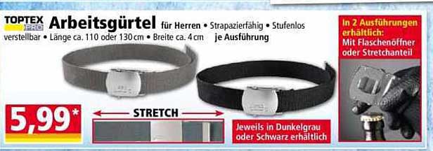 TOPTEX Pro Arbeitsgürtel für Herren