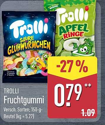 TROLLI Fruchtgummi - Verschiedene Sorten; 150-g-Beutel