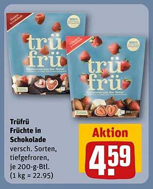Trüfrü Früchte in Schokolade, 200-g-Btl.