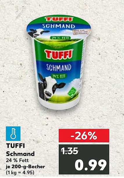 TUFFI Schmand 24 % Fett je 200-g-Becher