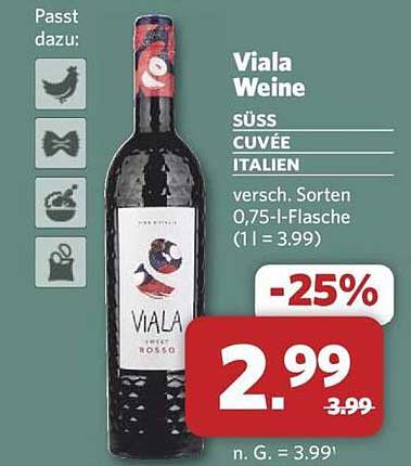Viala Weine Süss Cuvée Italien 0,75-l-Flasche