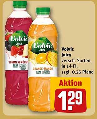 Volvic Juicy – verschiedene Sorten, je 1-L-Fl.