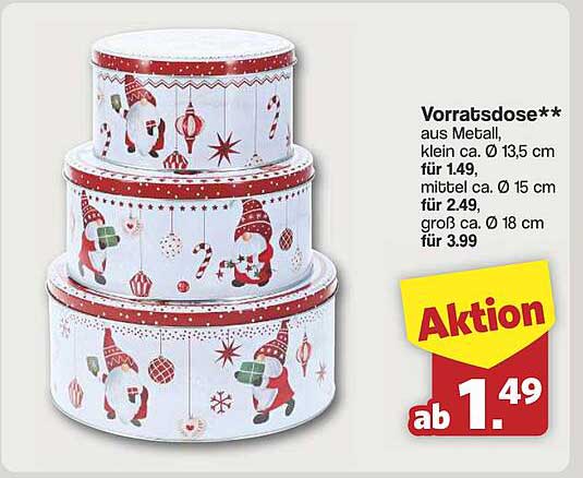 Vorratsdose aus Metall – Ideal für die Weihnachtszeit!