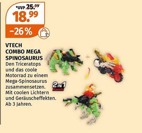 VTECH Combo Mega Spinosaurus - 26% Rabatt!