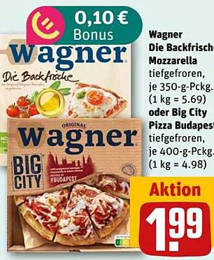 Wagner Die Backfrisch Mozzarella oder Big City Pizza Budapest