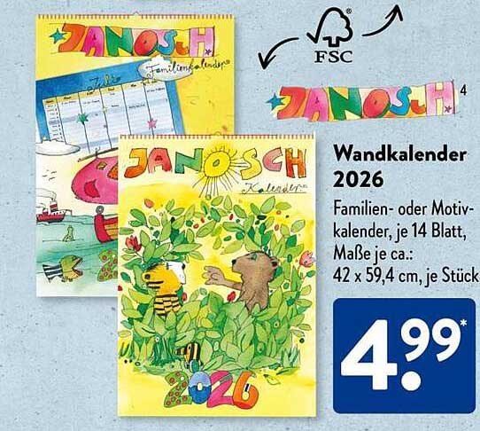 Wandkalender 2026