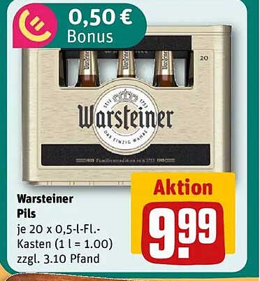 Warsteiner Pils - 20 x 0,5 l-Flaschen