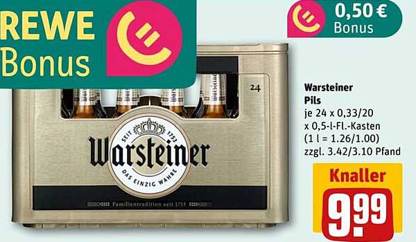 Warsteiner Pils Kasten 24 x 0,33 l