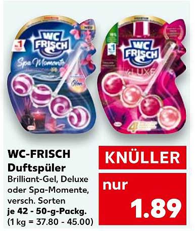WC-FRisch Duftspüler Brilliant-Gel oder Spa-Momente - 50-g-Packung