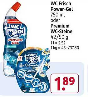 WC Frisch Power-Gel 750 ml oder Premium WC-Steine 42/50 g