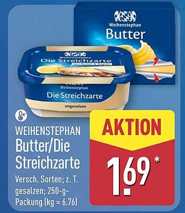 WEIHENSTEPHAN Butter/Die Streichzarte 250g