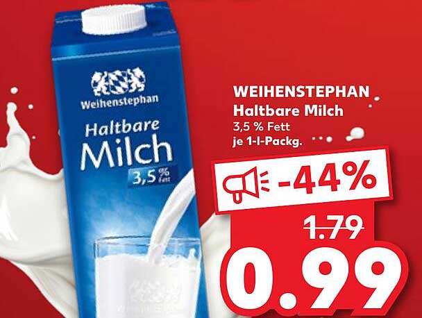 WEIHENSTEPHAN Haltbare Milch 3,5 % Fett