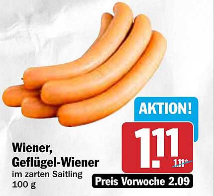 Wiener, Geflügel-Wiener im zarten Saitling 100 g