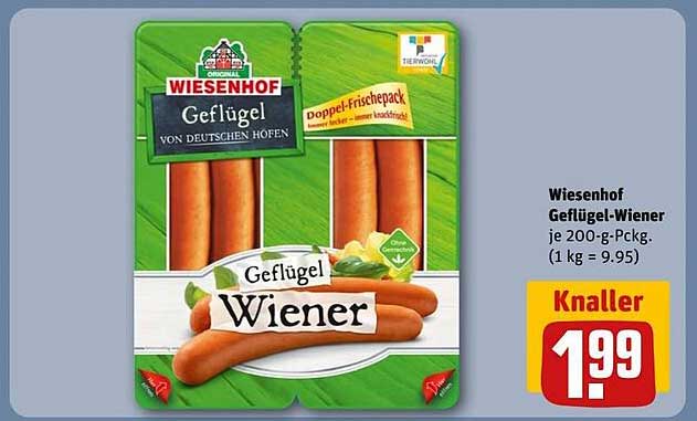 Wiesenhof Geflügel-Wiener je 200-g-Pckg.