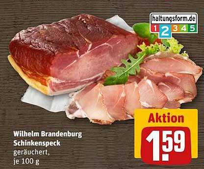 Wilhelm Brandenburg Schinkenspeck, geräuchert, je 100 g