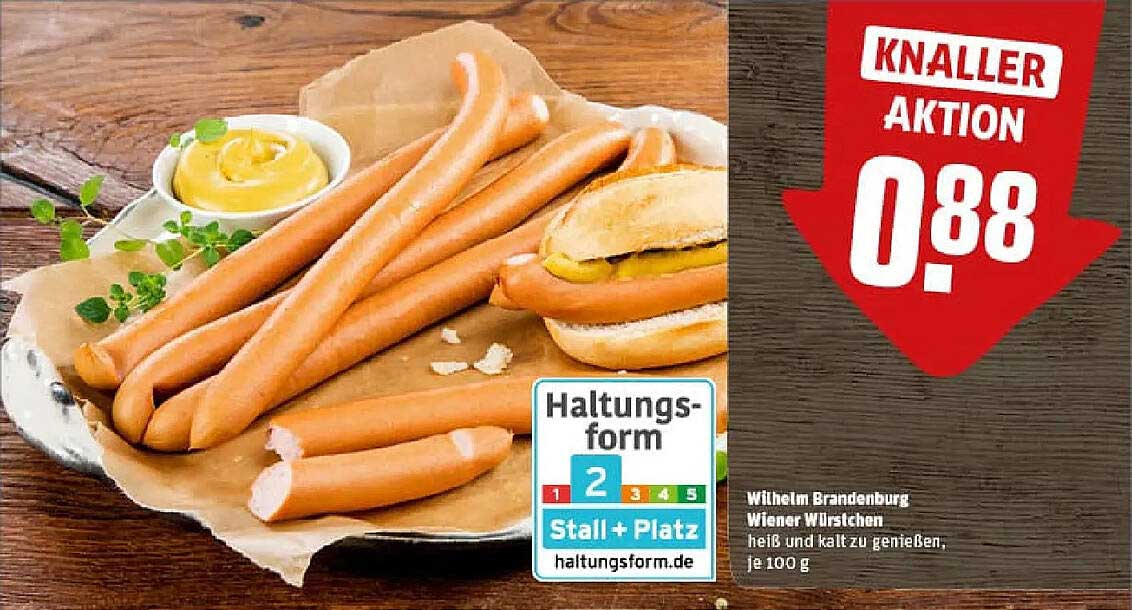 Wilhelm Brandenburg Wiener Würstchen - heiß und kalt zu genießen, je 100 g