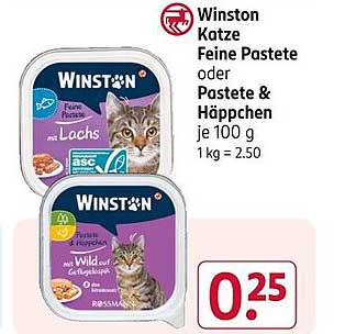 Winston Katze Feine Pasteete oder Pastete & Häppchen