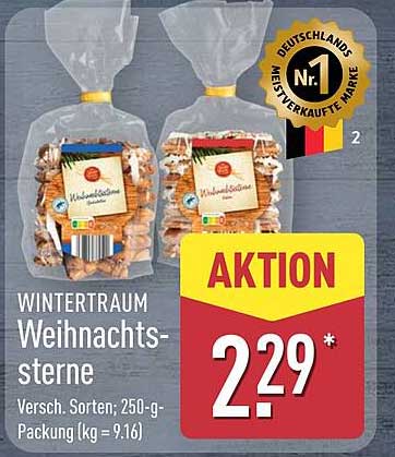 WINTERTRAUM Weihnachtssterne - 250-g-Packung