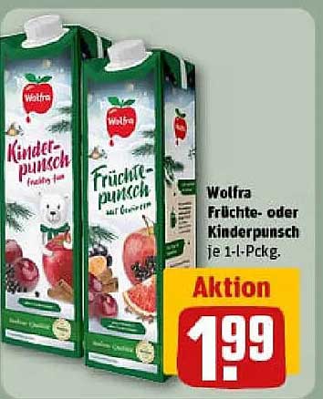 Wolfram Früchtete oder Kinderpunsch 1-Liter-Päckchen