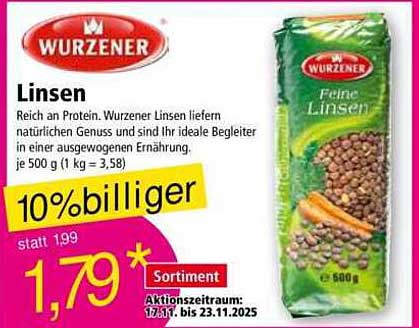 Wurzener Feine Linsen 500 g