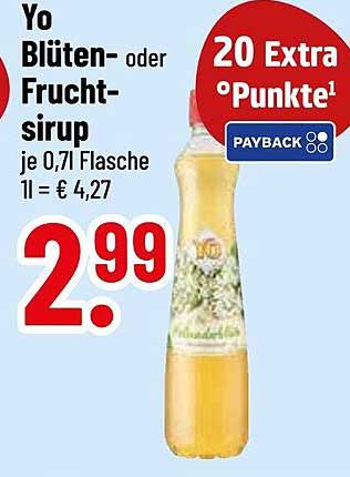 Yo Blüten- oder Fruchtsirup 0,7l