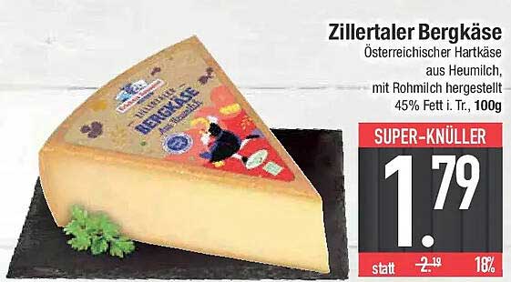 Zillertaler Bergkäse - Österreichischer Hartkäse aus Heumilch