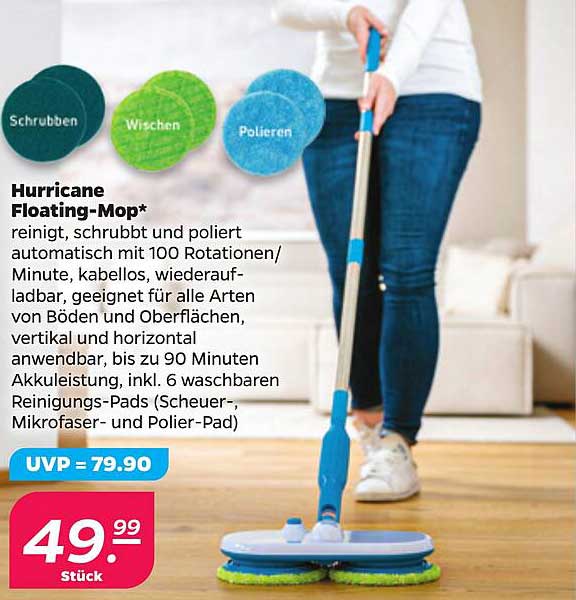 Hurricane Floating Mop Stiftung Warentest