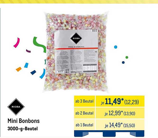 Mini Bonbons 3000-g-Beutel