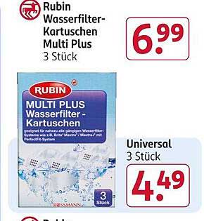 Rubin Wasserfilter-Kartuschen Multi Plus 3 Stück