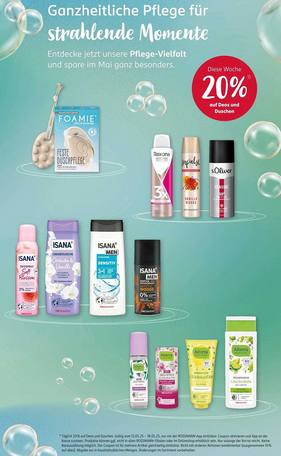 20% Rabatt auf Deos und Duschpflege bei Rossmann