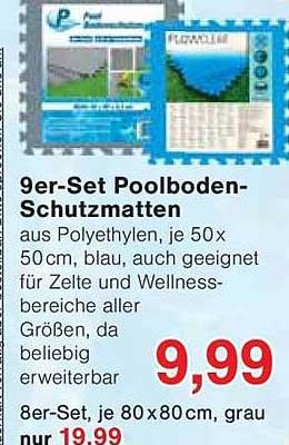 9er-Set Poolboden-Schutzmatten